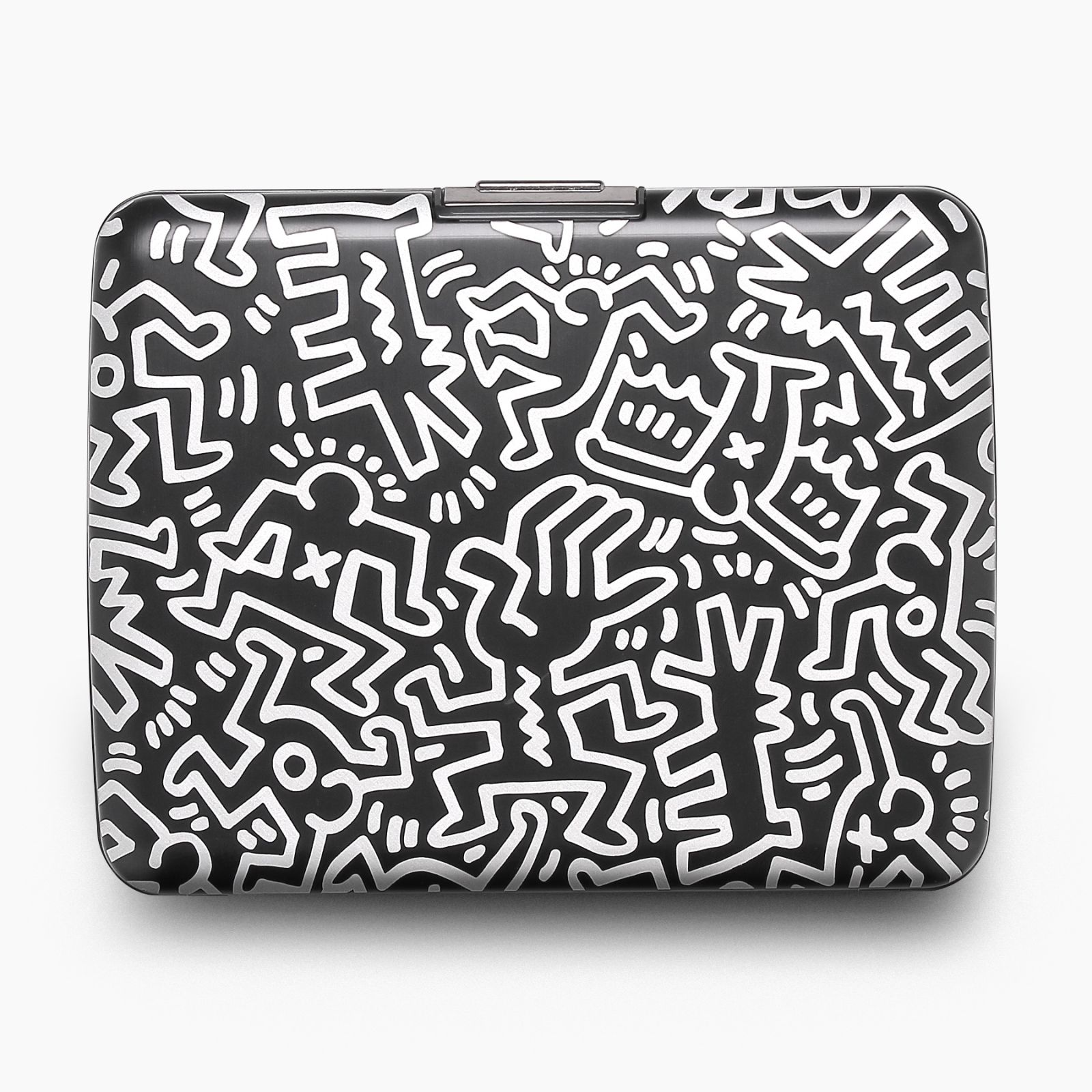 OGON Aluminum Wallet Smart Case V2.0 Large - Keith Haring White